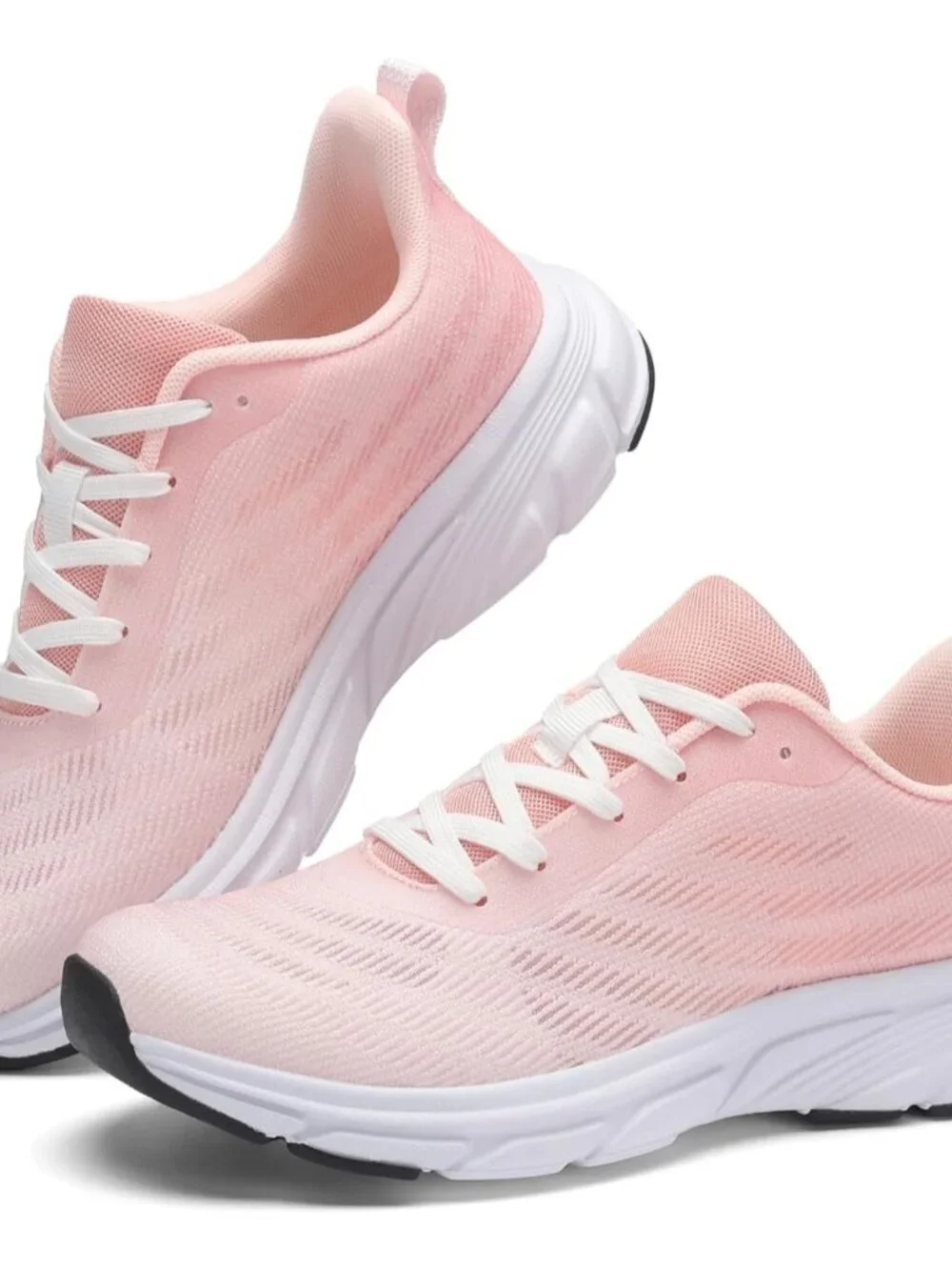 Women's Pink Running Shoes Breathable Casual Non Slip Walking Sneakers